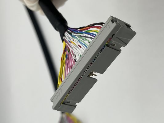 UL20276 Sertifikalı 40P Kalkanlı Şerit Kablosu PLC Bağlantısı IDC Kutusu Başlığı Düz Kablo