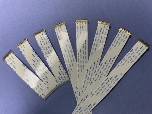 yalıtım malzemesi PET 0.5mm düz FFC Kablo UL20624 80c 60v 20 Pin FPC Bant Kablo