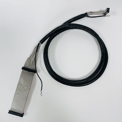 2.54mm Pitch Black Ribbon Flat Kablo UL2651 28awg IDC Konektörü ile