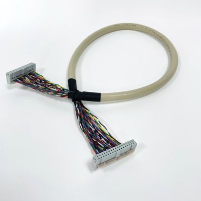 2.54mm Pitch Black Ribbon Flat Kablo UL2651 28awg IDC Konektörü ile
