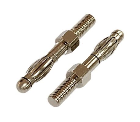 Özel boyut 4mm Erkek Muz Plug Bağlayıcısı Altın ve Filmiş Giysi Garanti