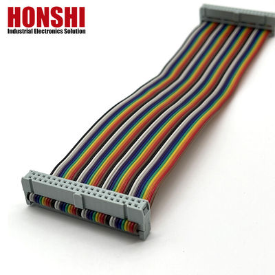 2.54mm IDC'ye IDC Elektrikli Düz Kablo Otomobil için 40 Pin Çok Renkli Kurdele Kablosu