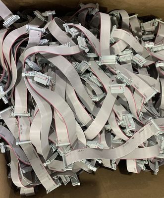 D Alt 9 Pin Düz Elektrik Kablosu 28AWG Düz Seri RS232 Kurdele Kablosu