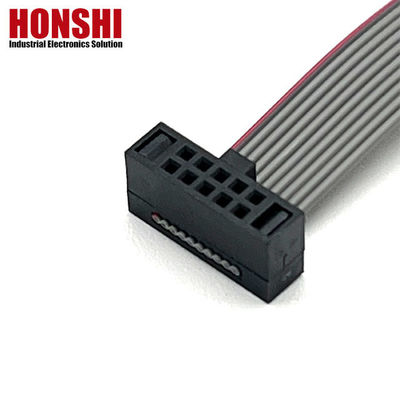 10 Pin Gri Düz Kablo Bağlantı Çubuğu 1.27mm IDC Kablo 10u "Altın kaplama