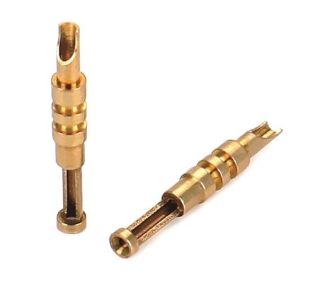 OEM CNC Brass İşlenmiş Pins Bağlantılar Otomatik Döner İşlemi Özel Boyut