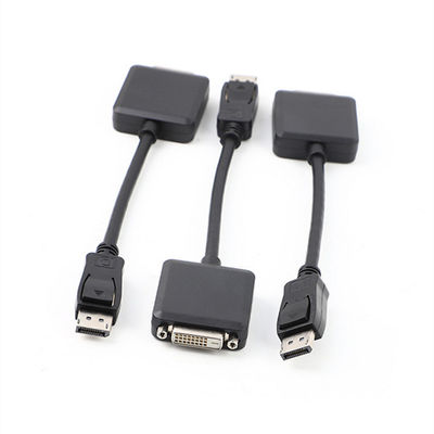 DP Erkek DVI Kadın Adaptör Kablosu 200mm Altın Palted PC TV Elektronik Bağlantısı için