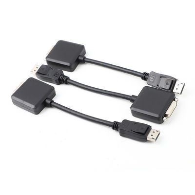 DP Erkek DVI Kadın Adaptör Kablosu 200mm Altın Palted PC TV Elektronik Bağlantısı için