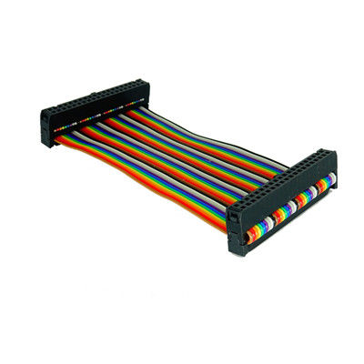Özel 2.54mm 12 Pin Ribbon Kablo IDC Soket UL2651 28AWG Düz Kablo Montajı
