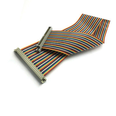 Özel 2.54mm 12 Pin Ribbon Kablo IDC Soket UL2651 28AWG Düz Kablo Montajı