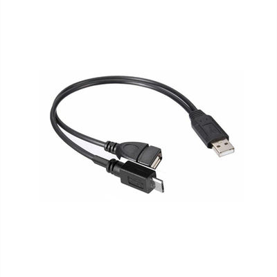 USB 2.0 Splitter A Erkeğe Kadına Micro B USB C Kablosu Cep Telefonları İçin Altın Kaplama