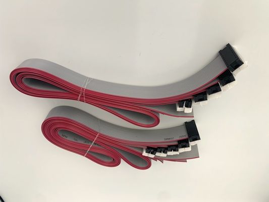 DIP Plug Gri Düz Kablo Montajı 16 Pin Ribbon Kablo UL2651 28awg 2.54mm Pitch