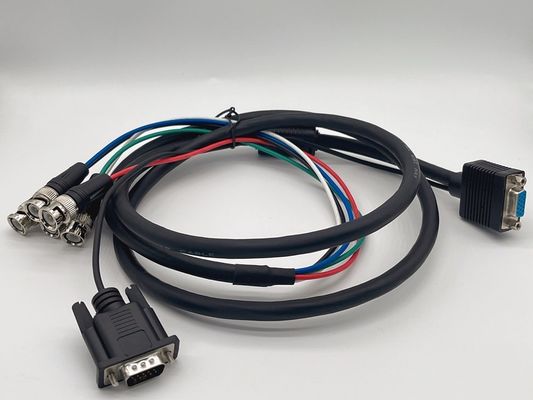 D Alt kalıplı kablo montajı Elektronik DB9 DB25 DB15 Kablo Erkeğe Erkeğe Kadın