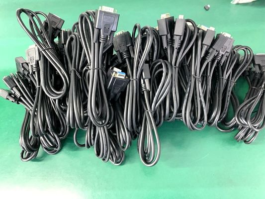 Elektronik Kalıplı Kablo Montajı Erkeğe Erkeğe Kadın DB Kablo 9 Pin D SUB Kablo