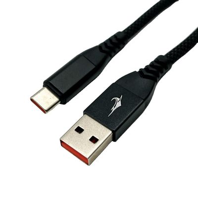 Hızlı Veri Senkronizasyonu ve Şarjı İçin 1m Siyah USB Kalıplı Kablo Montajı UL2725 28Awg