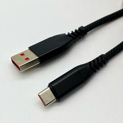 Hızlı Veri Senkronizasyonu ve Şarjı İçin 1m Siyah USB Kalıplı Kablo Montajı UL2725 28Awg