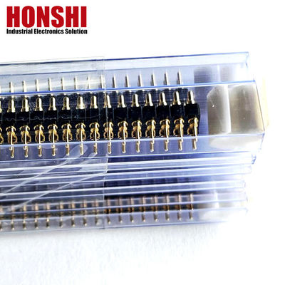 Kadın Pogo Pin Bağlantısı 6P Altın Kaplama H2.5 Dip Tipi Bakır Bağlantı PCB Yüksek Akım için