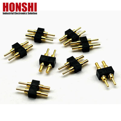 Kadın Pogo Pin Bağlantısı 6P Altın Kaplama H2.5 Dip Tipi Bakır Bağlantı PCB Yüksek Akım için