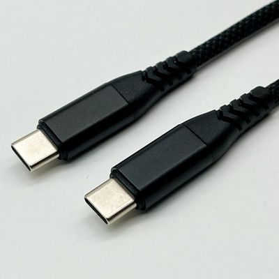 Hızlı Veri Senkronizasyonu ve Şarjı İçin 1m Siyah USB Kalıplı Kablo Montajı UL2725 28Awg