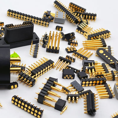 Kadın Pogo Pin Bağlantısı 6P Altın Kaplama H2.5 Dip Tipi Bakır Bağlantı PCB Yüksek Akım için