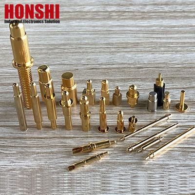 3.00mm Pogo Pin Bağlayıcıları için Altınla kaplanmış Erkek Bahışlı Pin -40 °C-105 °C Sıcaklık aralığı