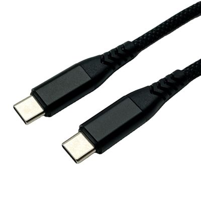 Siyah UL2725 USB Kablosu Tip C USB 2.0 Altın Kaplamalı Erkek Bir Bağlantı