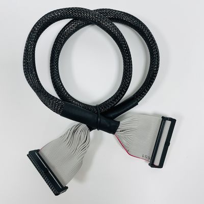 Özel 2.54mm Siyah Düz Kablo 6 Pin - 64 Pin IDC Düz Kurdele Kablo Montajı