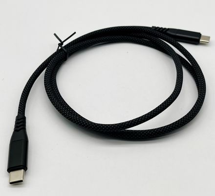 Siyah UL2725 USB Kablosu Tip C USB 2.0 Altın Kaplamalı Erkek Bir Bağlantı