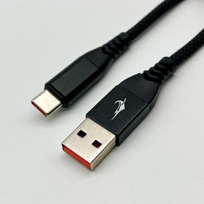 Siyah UL2725 USB Kablosu Tip C USB 2.0 Altın Kaplamalı Erkek Bir Bağlantı