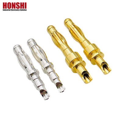 Banana Plug Precision İşlenmiş Multilam Pin Contact 4mm Solder Cup Termination
