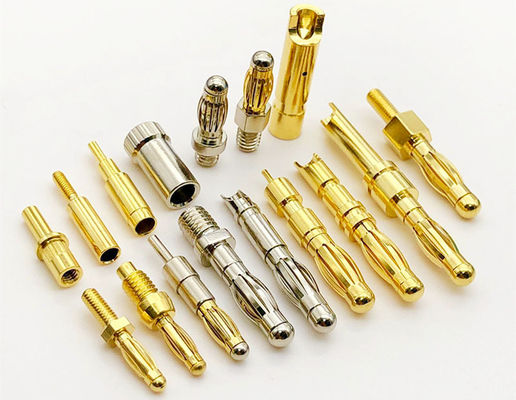 Banana Plug Precision İşlenmiş Multilam Pin Contact 4mm Solder Cup Termination