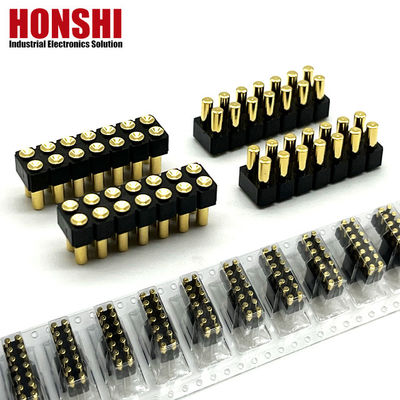 2.54mm Yüksek Akımlı Pogo Pin Bağlantısı Kadın 2x7P Altın Kaplama H2.5 SMT Tipi PCB için