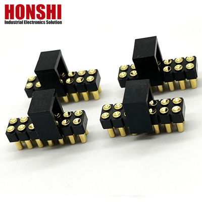 2.54mm Yüksek Akımlı Pogo Pin Bağlantısı Kadın 2x7P Altın Kaplama H2.5 SMT Tipi PCB için