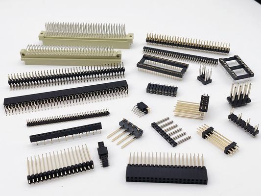 2.54mm Çift Satır PCB H3.0mm 7.4mm Düz Bakır İşlenmiş Yuvarlak Kadın Başlık Bağlayıcısı