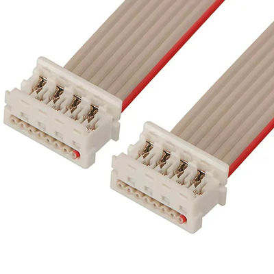 6 ila 24 Pin Ribbon Kablo 2.54mm UL2651 Beyaz IDC Ribbon Kablo Bağlantıları