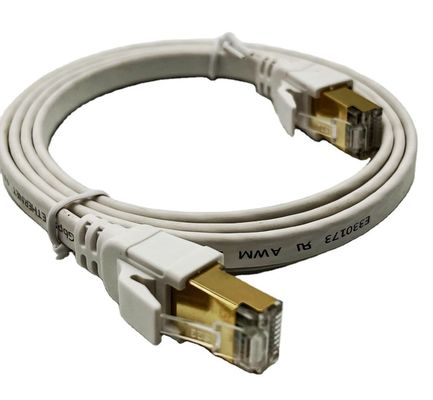 Özel Beyaz 1m Cat8 Ethernet Kablosu Ağ Bağlantısı için Rj45 Bağlantı Kablosu Lan Kablosu