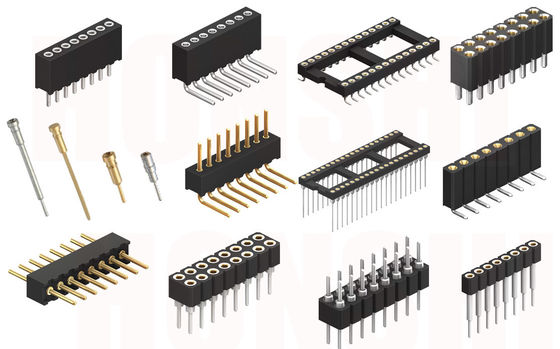 1.27mm İşlenmiş Kadın Başlık H4.1 Yuvarlak Tek Satır Sağ Köşeli Pin Başlık Kadın