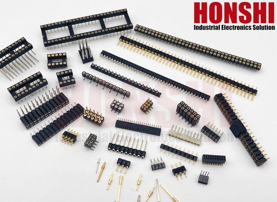 Altın Kaplama İşlenmiş Pin Başlığı 2.54mm SMT SMD Çift Satır Sağ Köşeli PCB Bağlayıcısı