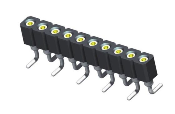 1.27mm İşlenmiş Kadın Başlık H4.1 Yuvarlak Tek Satır Sağ Köşeli Pin Başlık Kadın