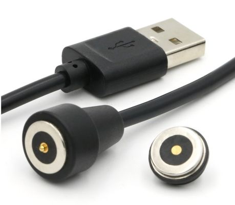 Yüksek Akım 3.0a Şarj Kablosu USB 2 Pin Dairesel Güç Şarj Adaptörü Manyetik Pogo Pin
