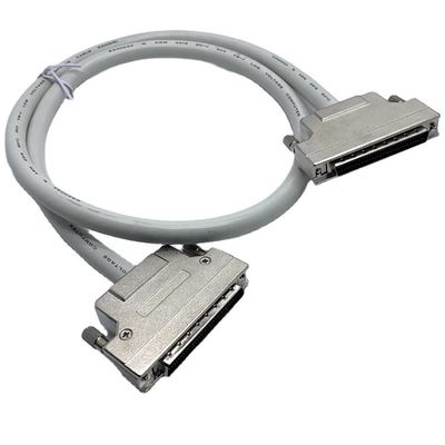Özel Gri SCSI Bağlantı Kablosu 68 Pin 100 Pin Erkek Kablo Ul20276 28awg Kablo