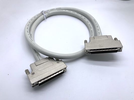 Özel Gri SCSI Bağlantı Kablosu 68 Pin 100 Pin Erkek Kablo Ul20276 28awg Kablo