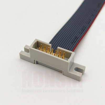 Elektronik Düz Kablo 2.54mm Pitch IDC Düz Kurdele Kablo Bağlayıcısı Özel Renk