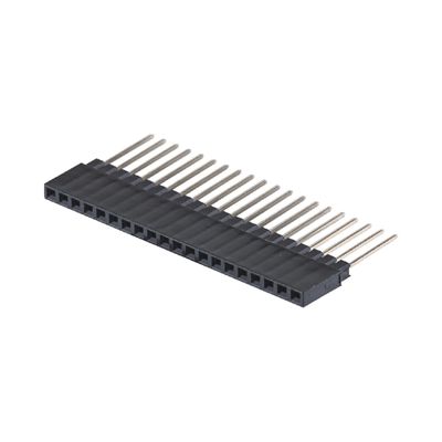 Tek Satır 180 Derece 40P Kadın Başlık Bağlantısı 2.54mm Pitch 8.5mm Yükseklik Plastik