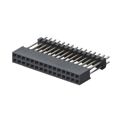 Tek Satır 180 Derece 40P Kadın Başlık Bağlantısı 2.54mm Pitch 8.5mm Yükseklik Plastik