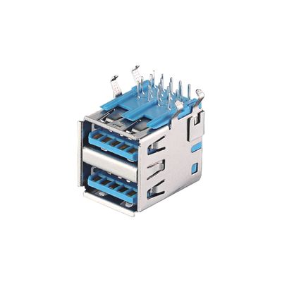 USB 2.0 / 3.0 Jack A Tipi Erkek Plug Bağlantısı Bakır / Fosfor Tunç Temas Malzemesi