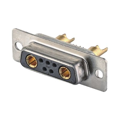 2 - 64 Pin Güç D Alt Erkek Bağlantı 3W3 Siyah / Mavi Lehimleme Tipi Dip Brass
