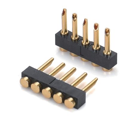 2.54mm Pitch Kadın 6 Pin PCB Bağlayıcısı Bahar yüklü Pogo Pin Bağlayıcısı Smt Tipi