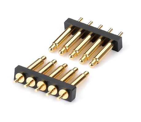 2.54mm Pitch Kadın 6 Pin PCB Bağlayıcısı Bahar yüklü Pogo Pin Bağlayıcısı Smt Tipi