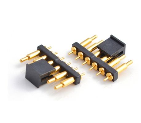 Özel 2.54mm Pitch Erkek 6 Pin 1.5mm PCB Bağlayıcısı Bahar yüklü Pogo Pin Bağlayıcısı