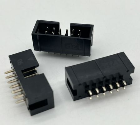 2.54mm düz kutu başlığı bağlantısı 12 Pin IDC kutu başlığı 2x6p